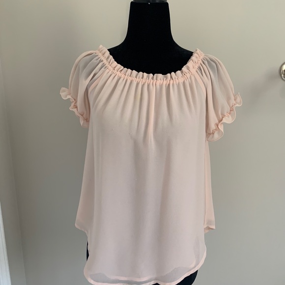 Pink Off the Shoulder Blouse - Picture 1 of 2